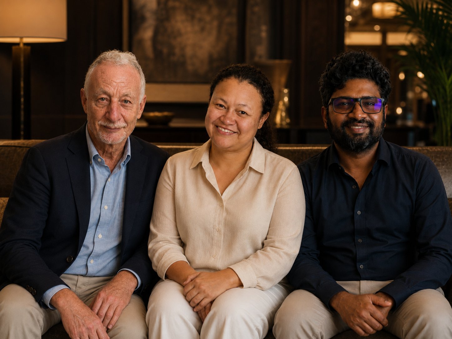 William, Salifa and TC, the family behind AliBel Beach Villa